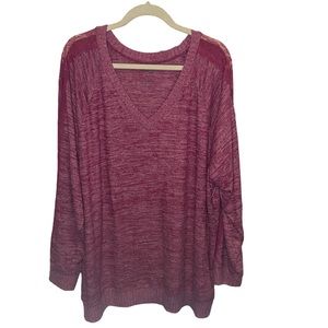 NEW Torrid Pink Lacy Tunic Sweatshirt